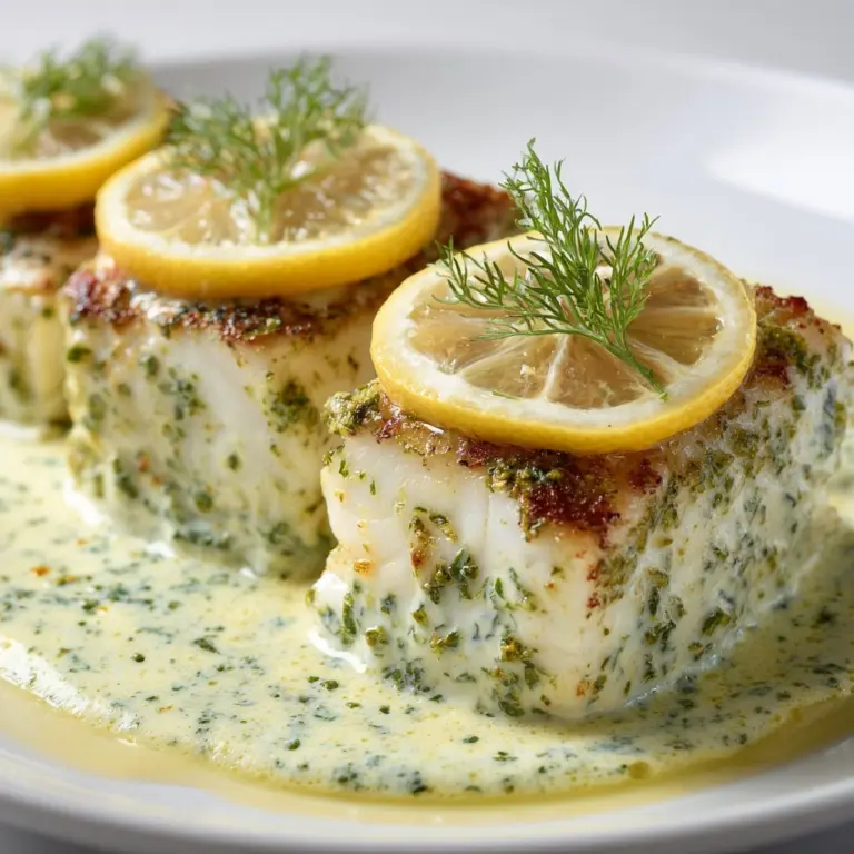 Baked Cod with Lemon-Dill Sauce Recipe