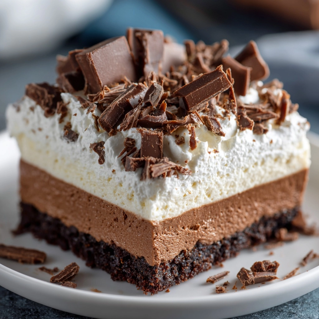 Brownie Refrigerator Cake Recipe - Recipe Image