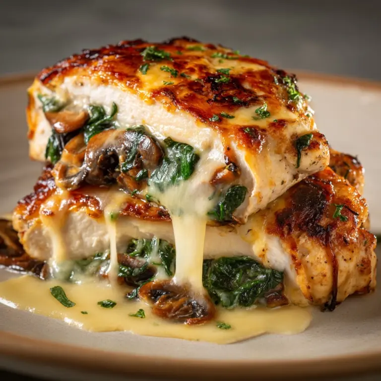 Mushroom Stuffed Chicken Breast Recipe