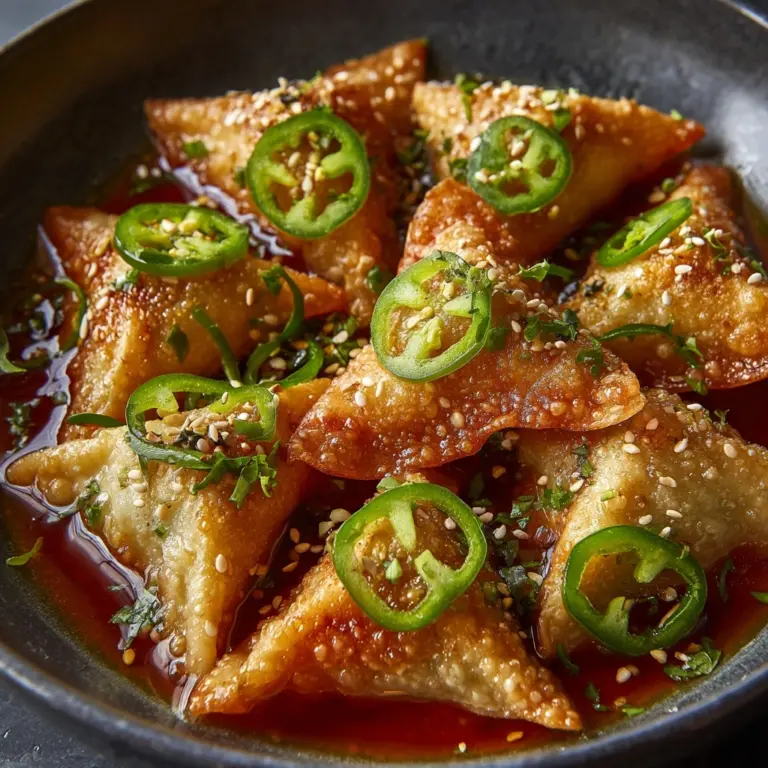 Chile Relleno Wontons with Jalapeño Soy Sauce Recipe