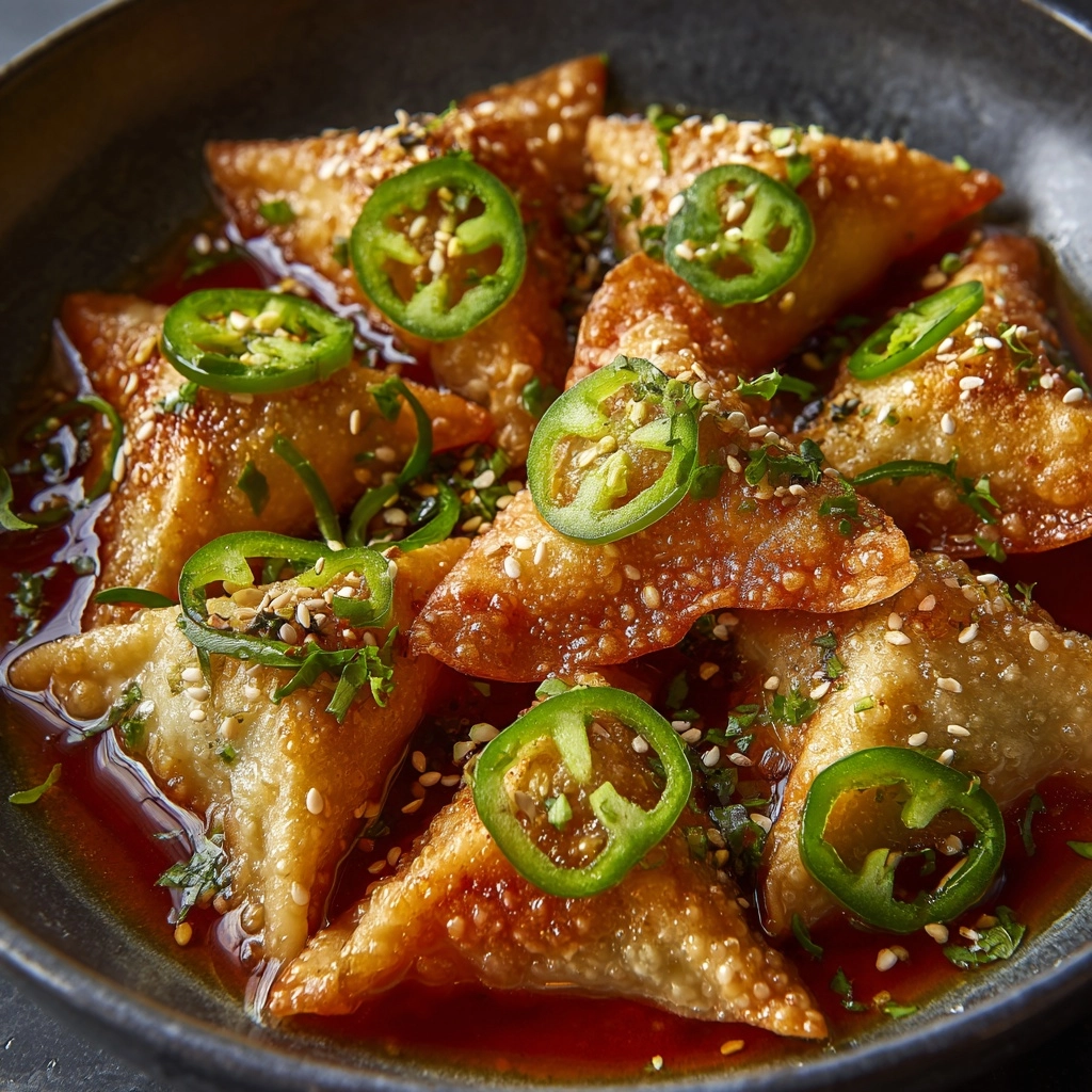 Chile Relleno Wontons with Jalapeño Soy Sauce Recipe