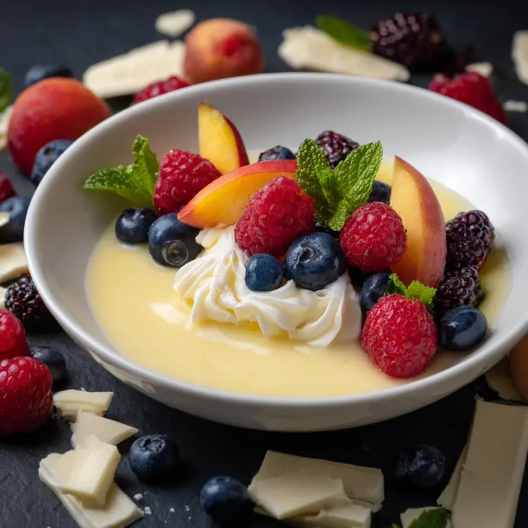 Vanilla Pudding with Fresh Fruit Recipe