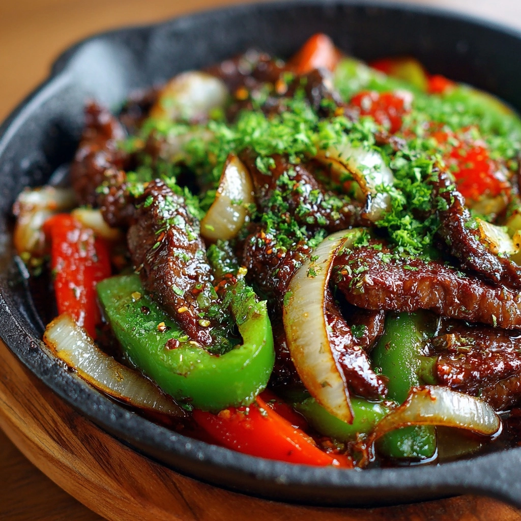 Sizzling Pepper Steak with Onions Recipe - Recipe Image