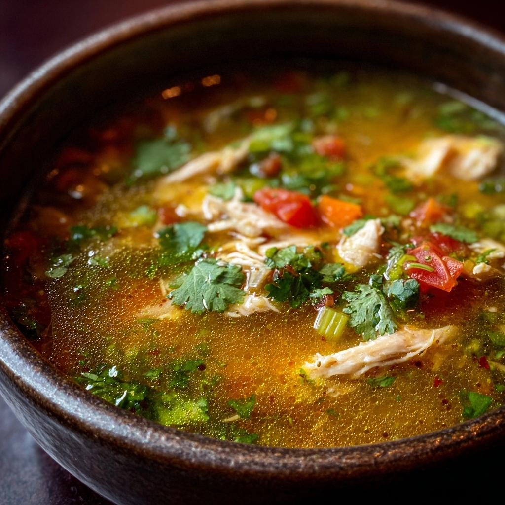 Easy Green Chili Chicken Soup Recipe - Recipe Image