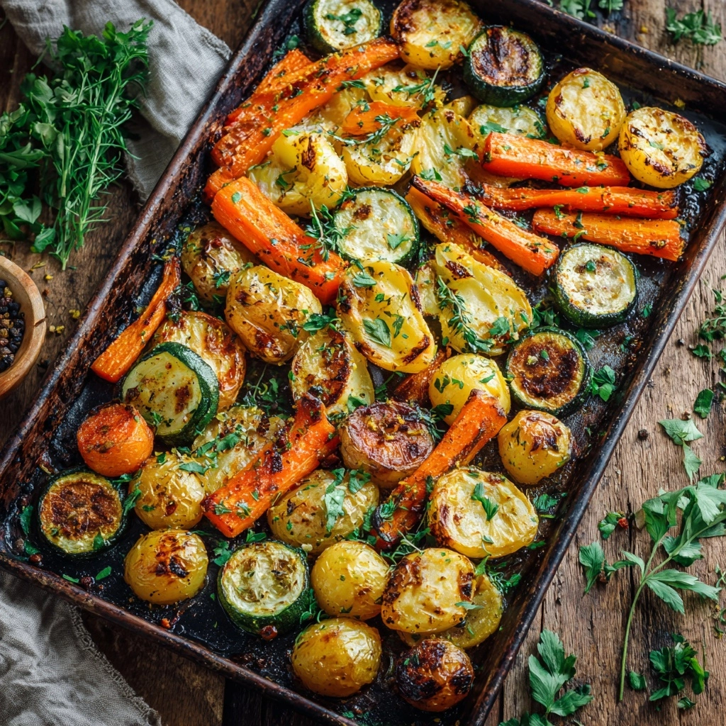 Roasted Potatoes, Carrots, and Zucchini Recipe - Recipe Image