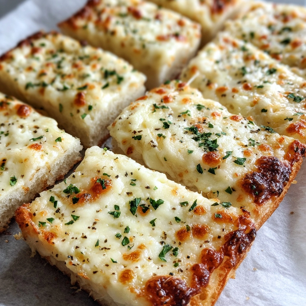 Homemade Cheesy Garlic Breadsticks Recipe - Recipe Image