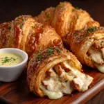 Buttery Garlic Baked Croissants with Turkey & Havarti Recipe
