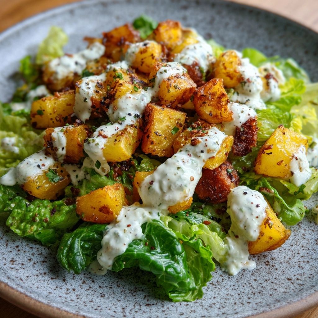 Crispy Potato Caesar Salad Recipe - Recipe Image
