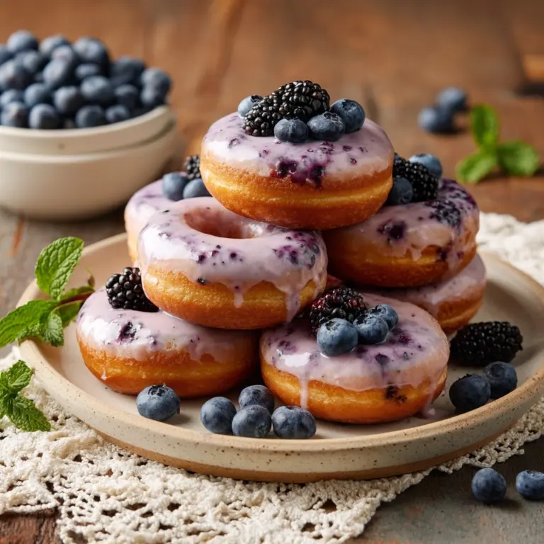 Blueberry Cake Donuts Recipe