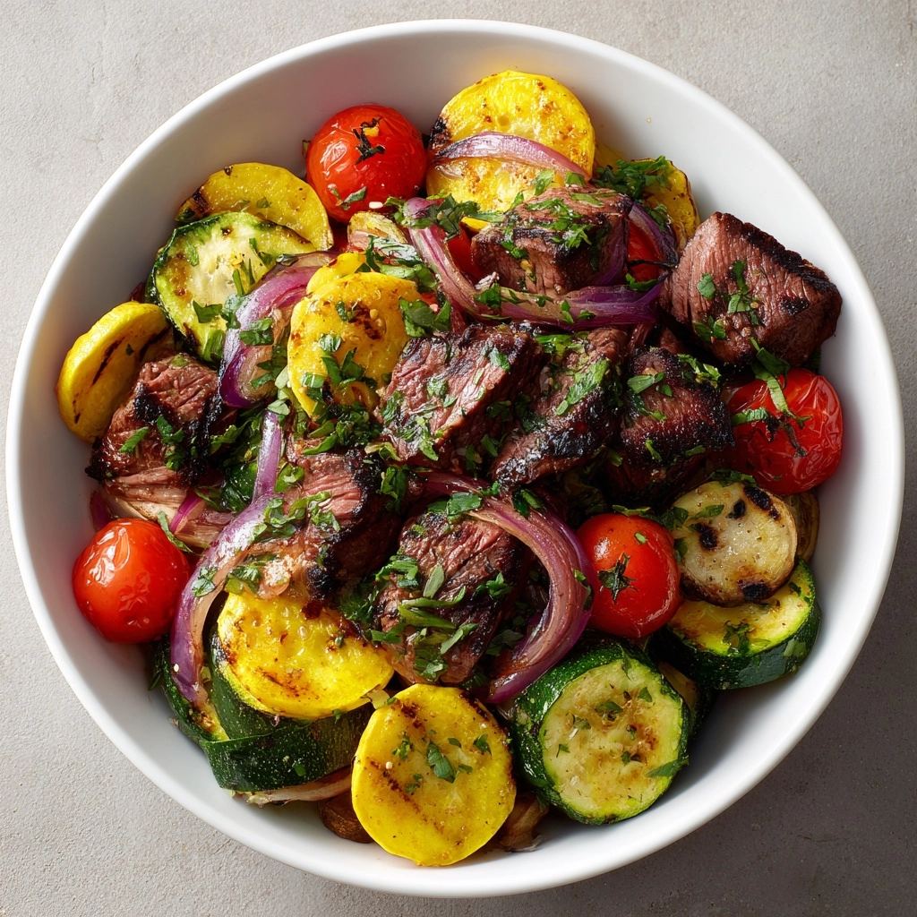 Sizzling Steak with Roasted Veggies Recipe - Recipe Image