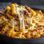 Cheesy Ground Beef Pasta Skillet Recipe