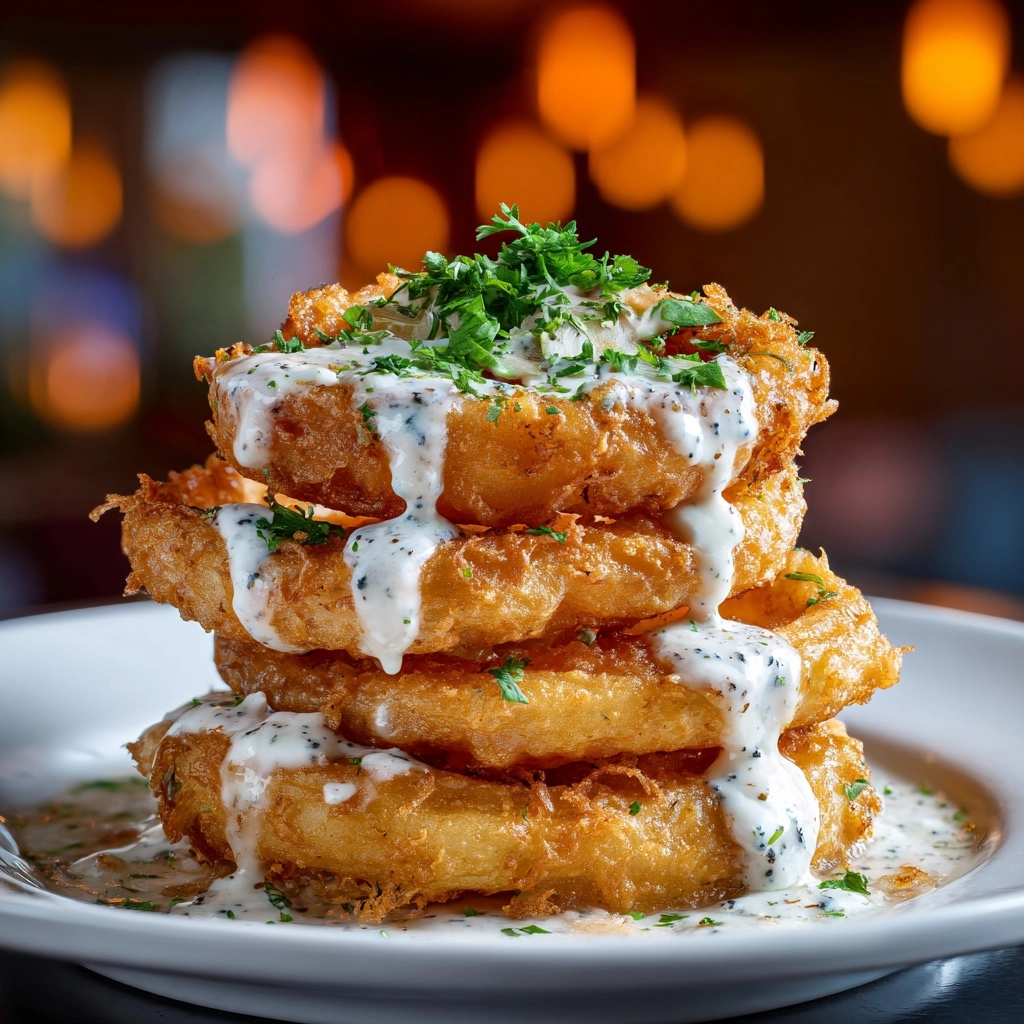 Crispy Onion Rings Drizzled Recipe