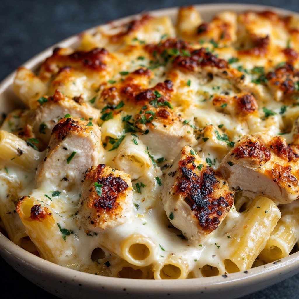 Garlic Parmesan Chicken Pasta Bake Recipe