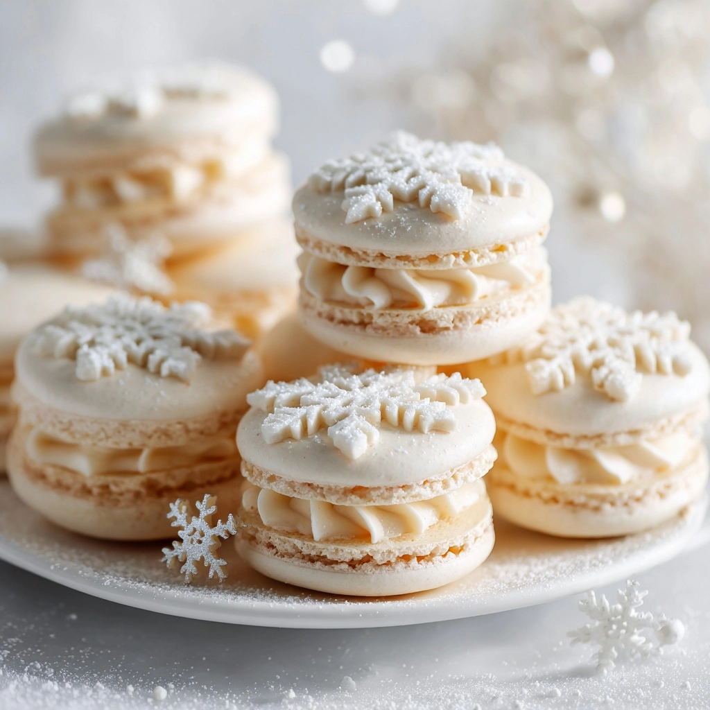 Snowflake Macarons Recipe - Recipe Image