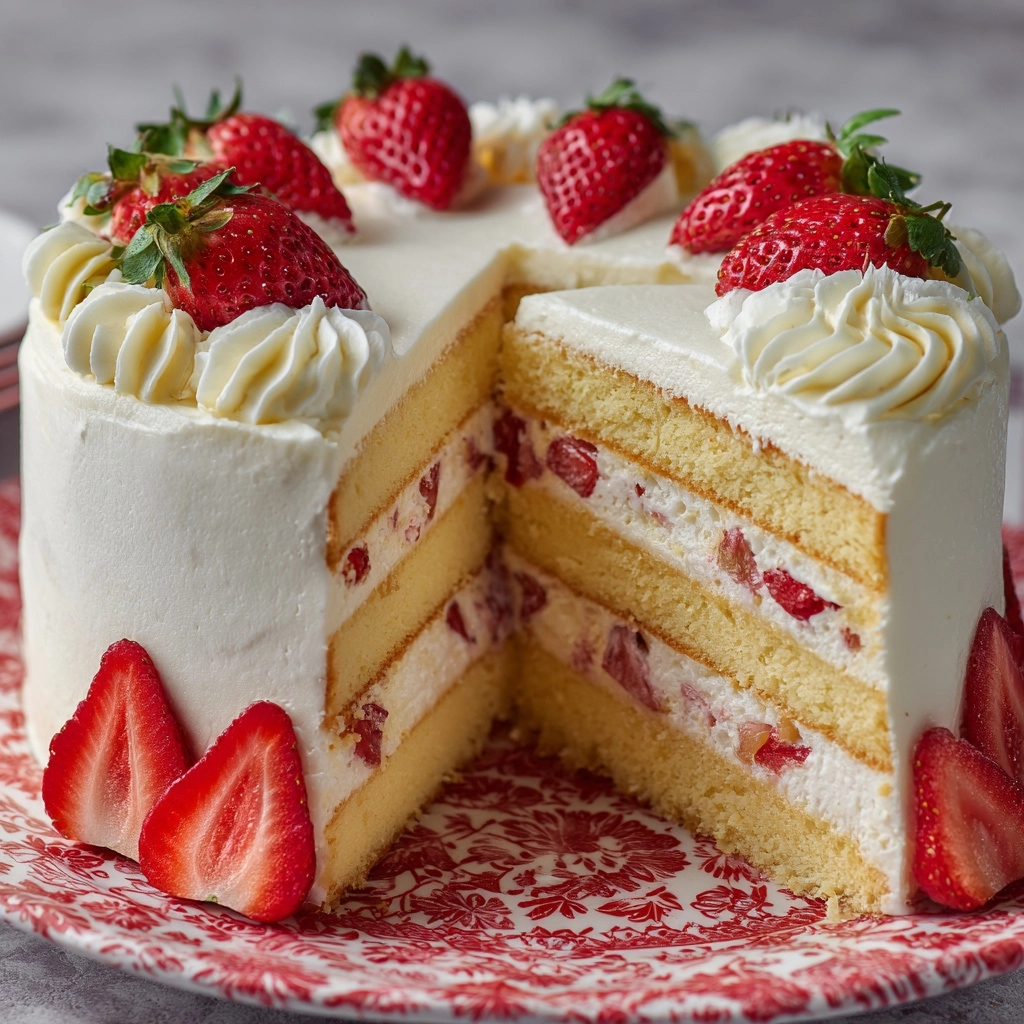Strawberry-Lemonade Layer Cake Recipe - Recipe Image