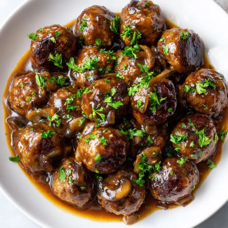 Beef Meatballs in Mushroom Sauce Recipe