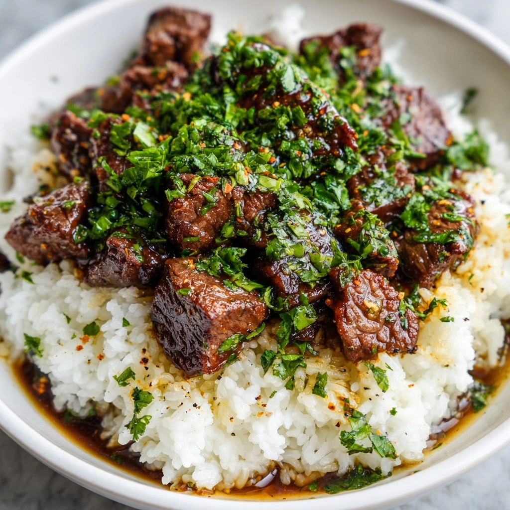 Honey Garlic Butter Steak and Rice Skillet Recipe - Recipe Image