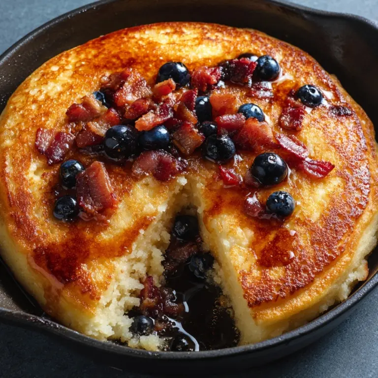 Crispy, Fluffy Oven-Baked Skillet Pancake Recipe