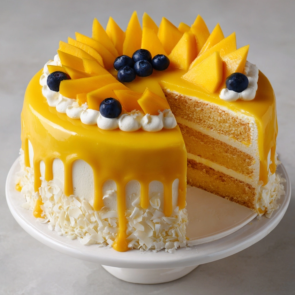 Mango Mousse Cake Recipe - Recipe Image