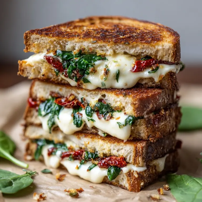 Feta Grilled Cheese Sandwich with Spinach Recipe