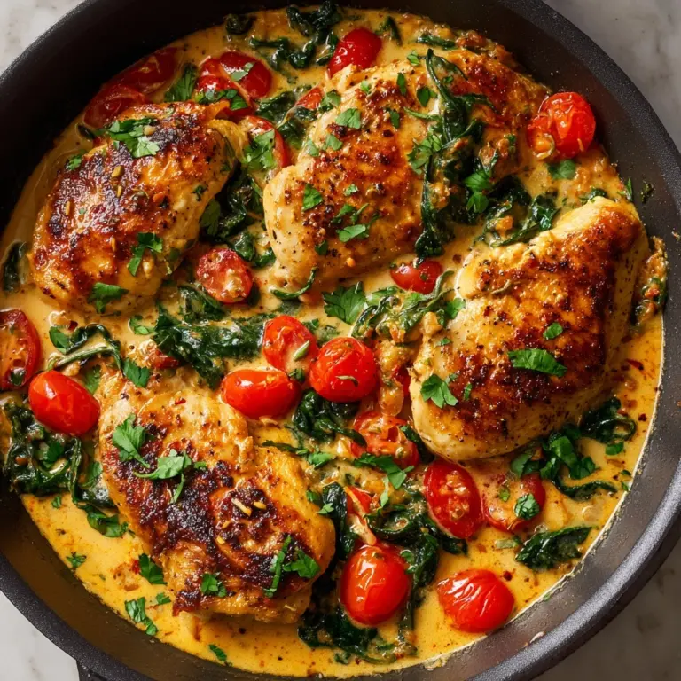 Chicken Curry with Coconut Milk, Tomatoes & Spinach Recipe