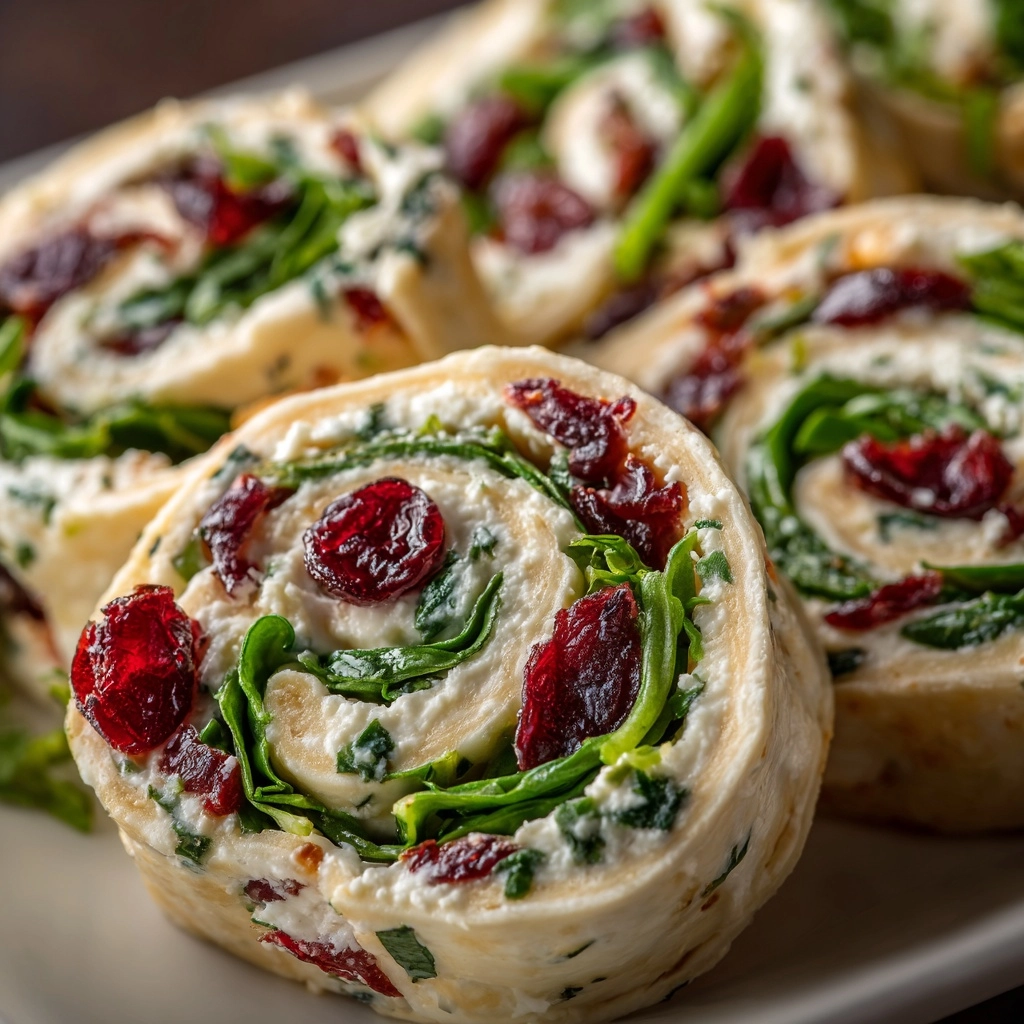 Turkey Cranberry Pinwheels Recipe - Recipe Image