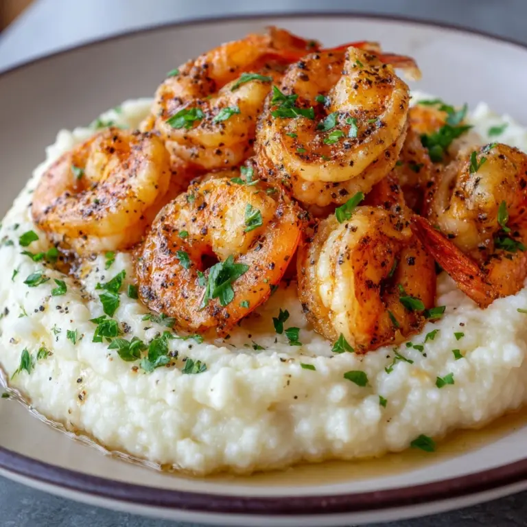 Jerk Shrimp & Cheesy Grits Recipe