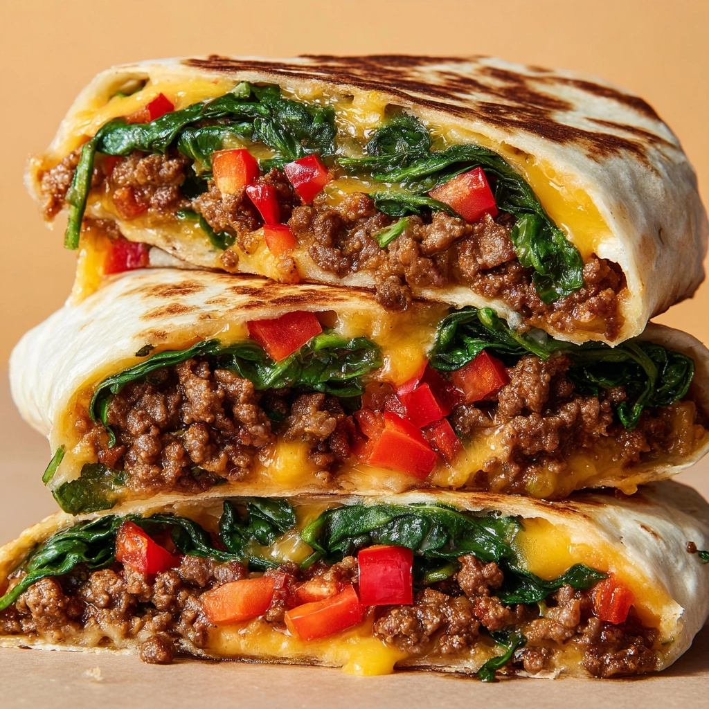 Best Vegan Cheeseburger Wraps Recipe - Recipe Image