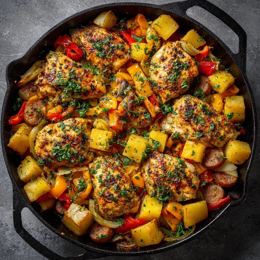 Chicken, Sausage, Peppers, and Potatoes Recipe - Recipe Image