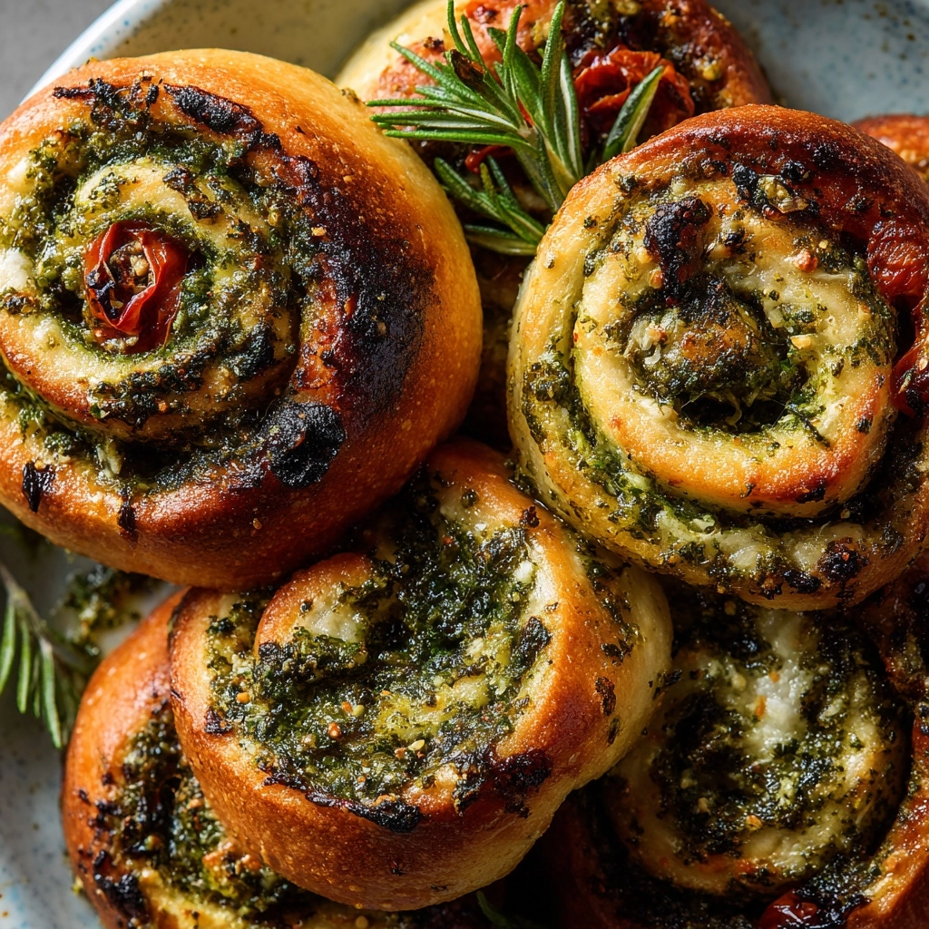 Festive Crescent Rolls with Pesto Recipe