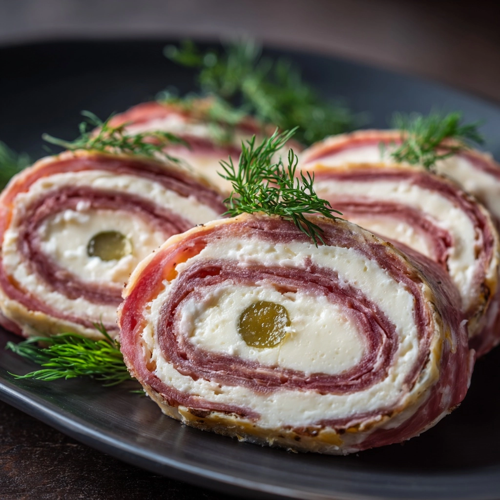 Lazy Cream Cheese Pickle Rolls Recipe - Recipe Image