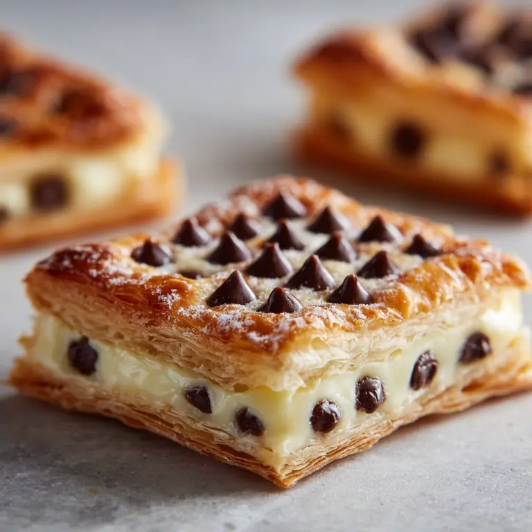 Ricotta Chocolate Chip Pastry Squares: Amazing Ultimate Recipe