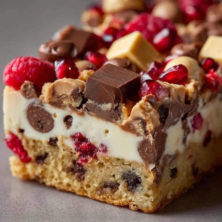 No-Bake Cookie Dough Cheesecake Bars Recipe