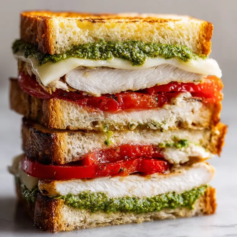 Gourmet Chicken Pesto Sourdough Sandwich Recipe