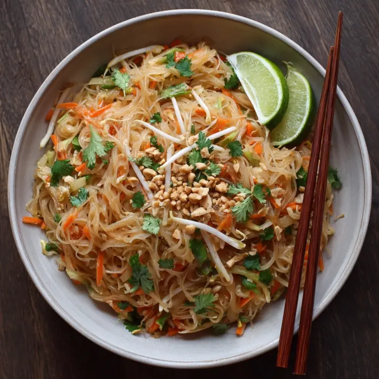 Vegetable Pad Thai with Rice Noodles Recipe