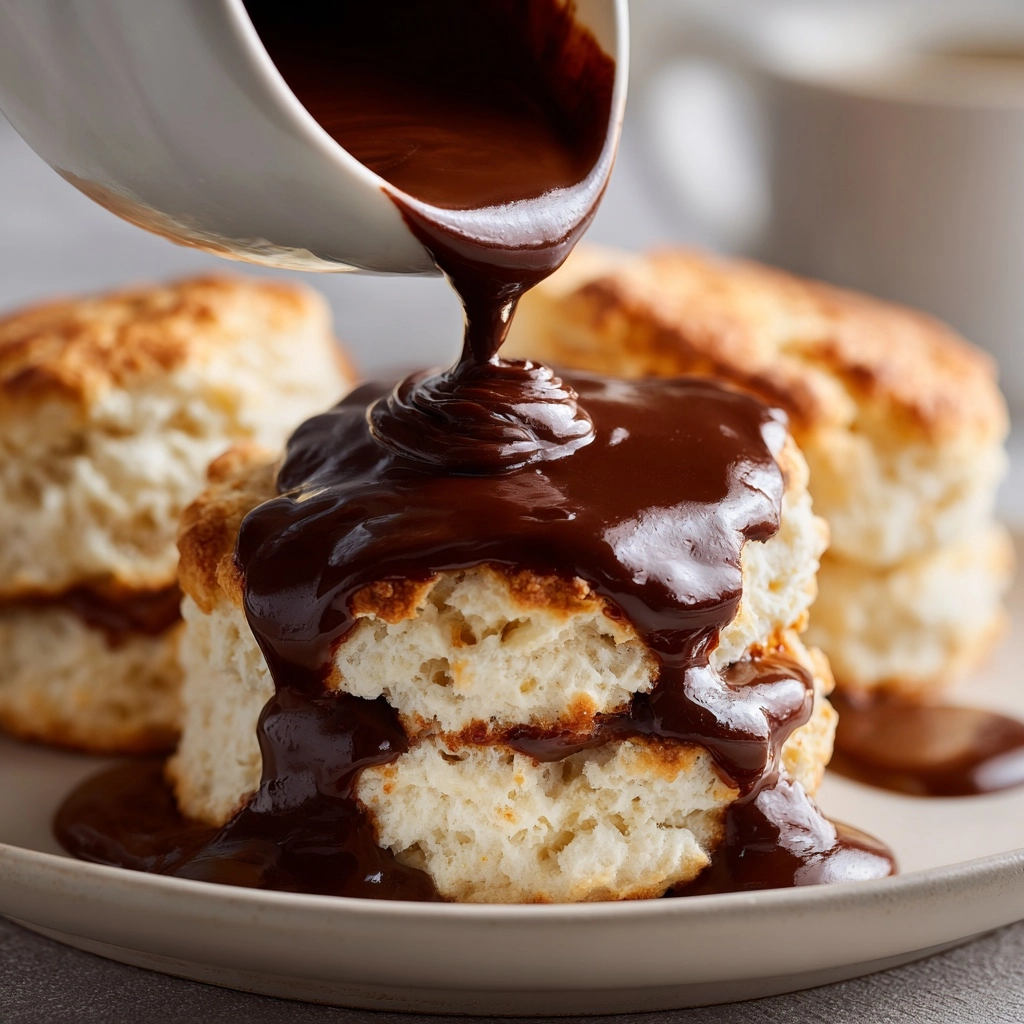 Chocolate Gravy and Biscuits Recipe - Recipe Image