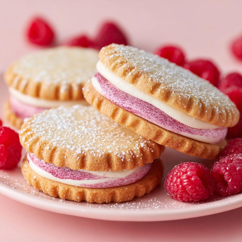 Raspberry Cream Sandwich Cookies Recipe - Recipe Image