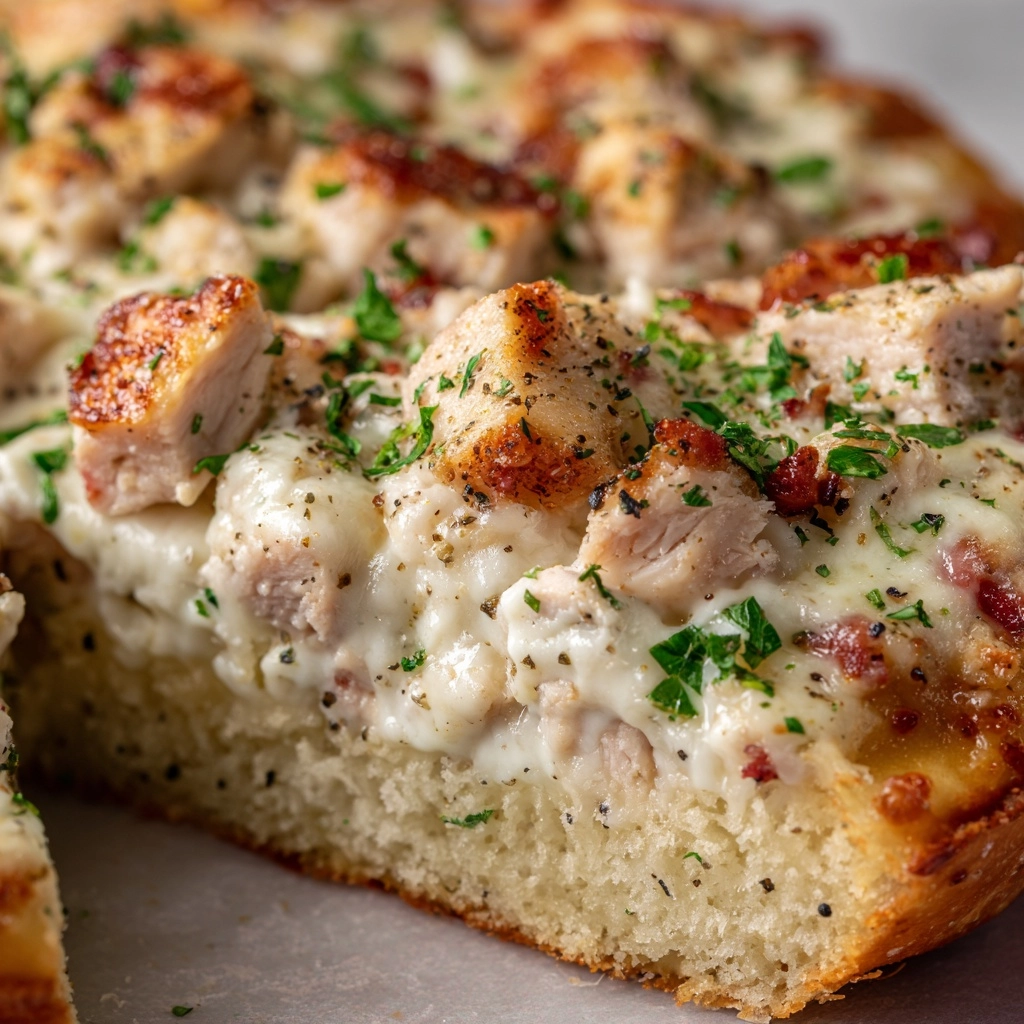 Roasted Garlic White Chicken Pizza Recipe