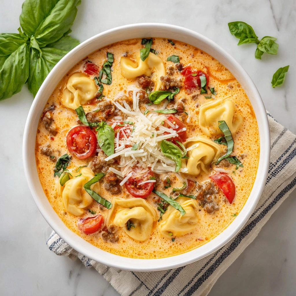 Creamy Sausage Tortellini Soup Recipe - Recipe Image