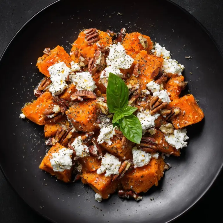 Maple Walnut Goat Cheese Roasted Sweet Potatoes Recipe