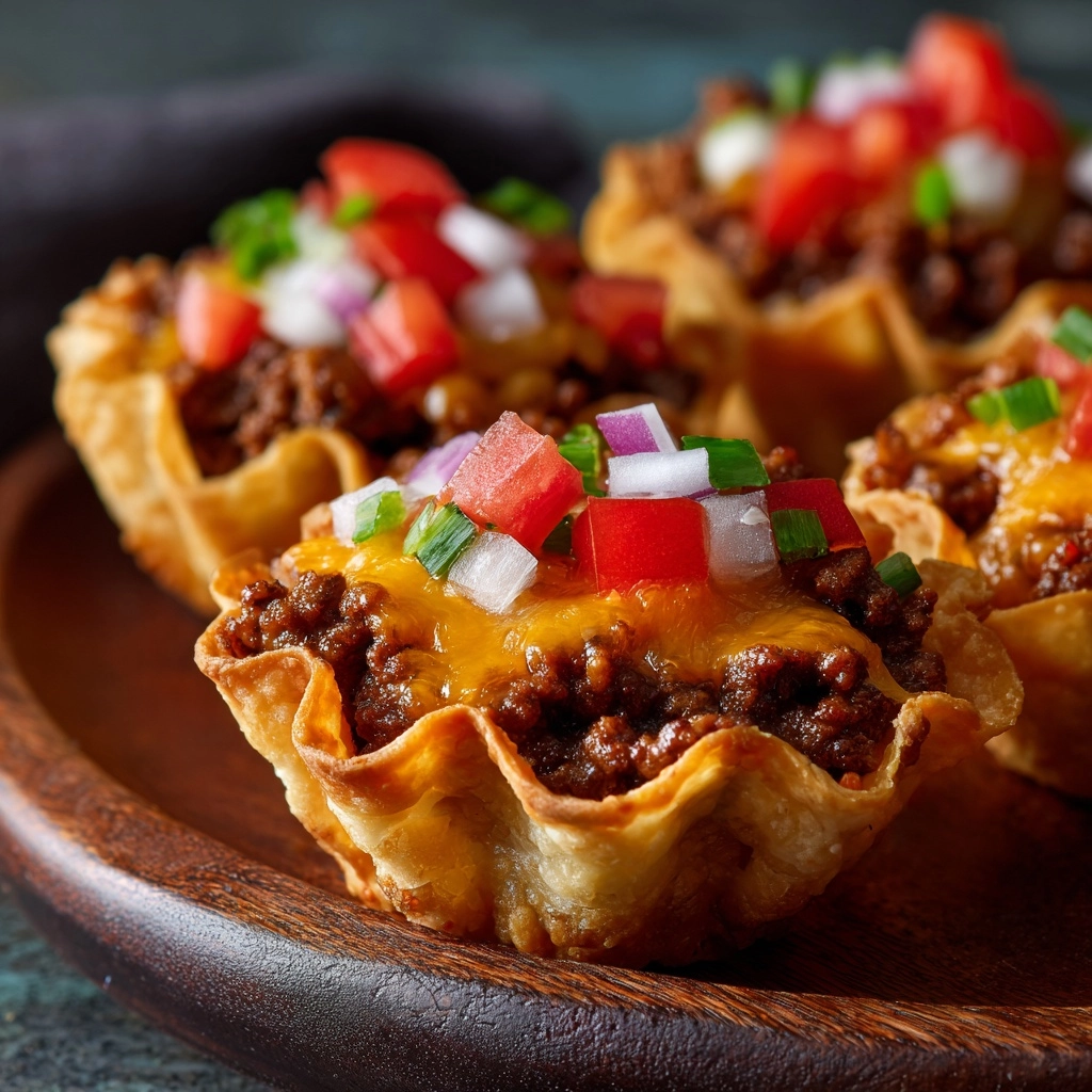 Mini Taco Cupcakes with Zesty Ground Beef and Cheese Recipe - Recipe Image