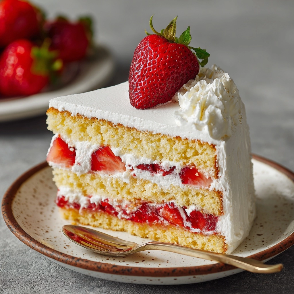 Japanese Strawberry Cake Recipe - Recipe Image