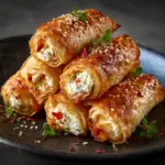 Crispy Oven Fried Feta Rolls with Chili Honey Recipe