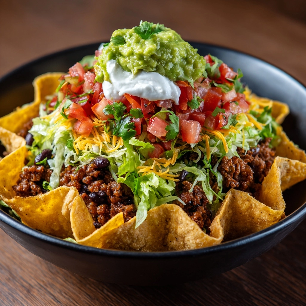Bubbly Taco Salad Bowl Recipe - Recipe Image