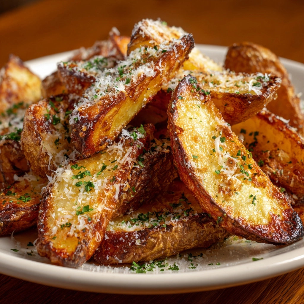 Baked Garlic Parmesan Fries Recipe - Recipe Image