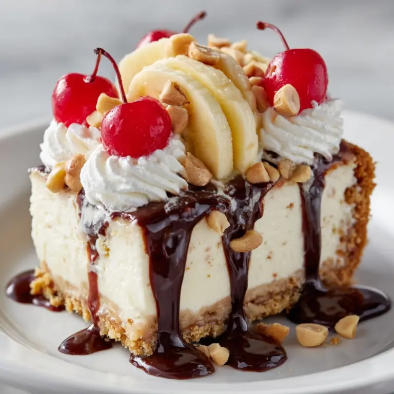 Heavenly No-Bake Banana Split Cheesecake Recipe