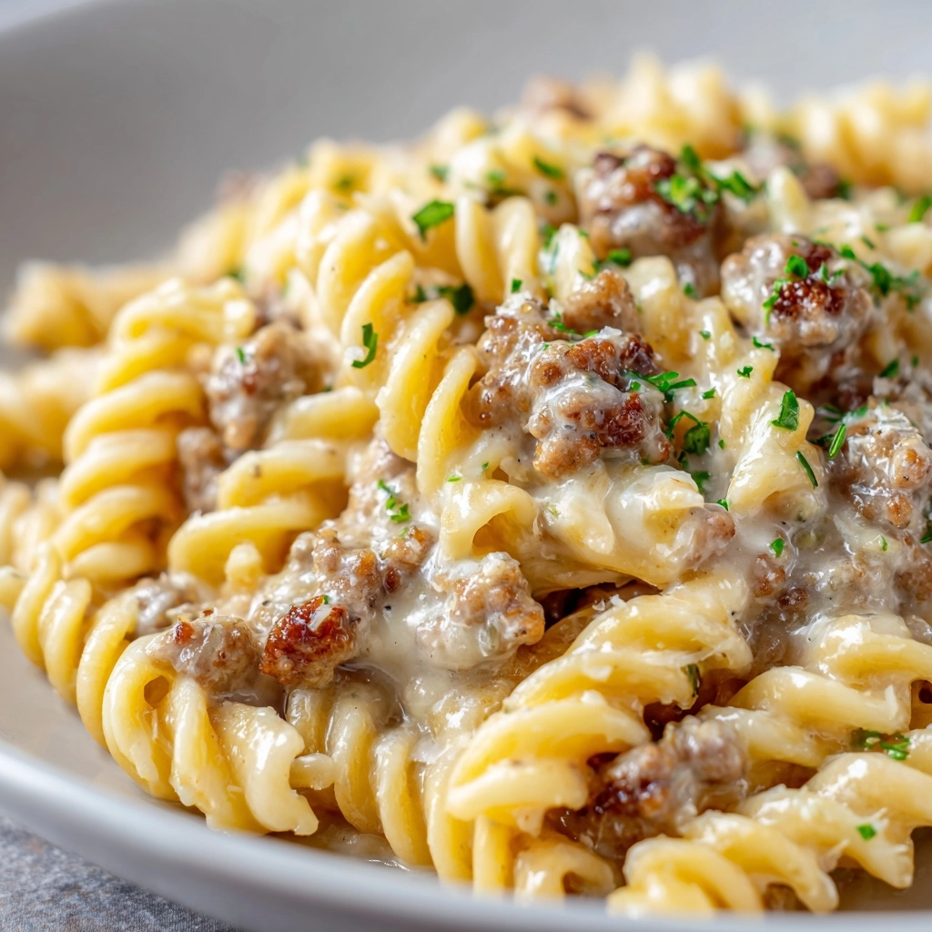 Stovetop Creamy Ground Beef Pasta Recipe