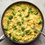 One Pot Broccoli Cheese Orzo Recipe