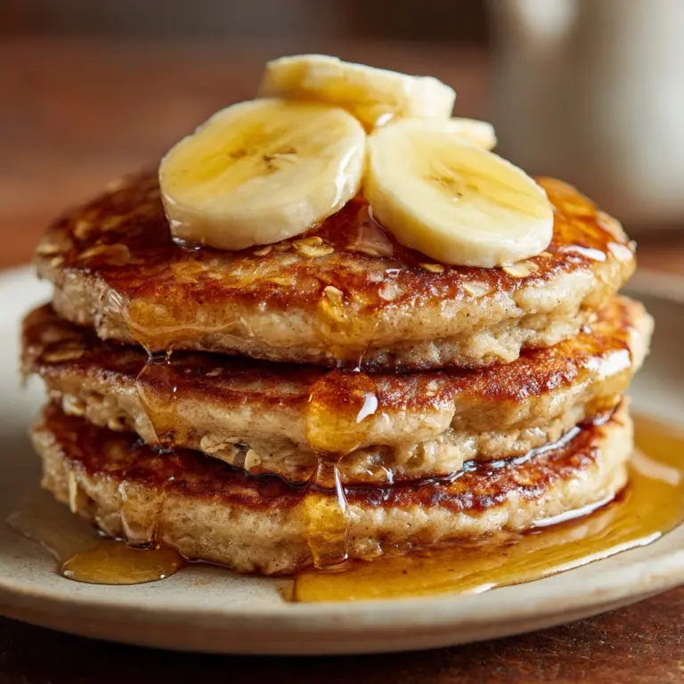 Healthy Banana Oatmeal Pancakes Recipe
