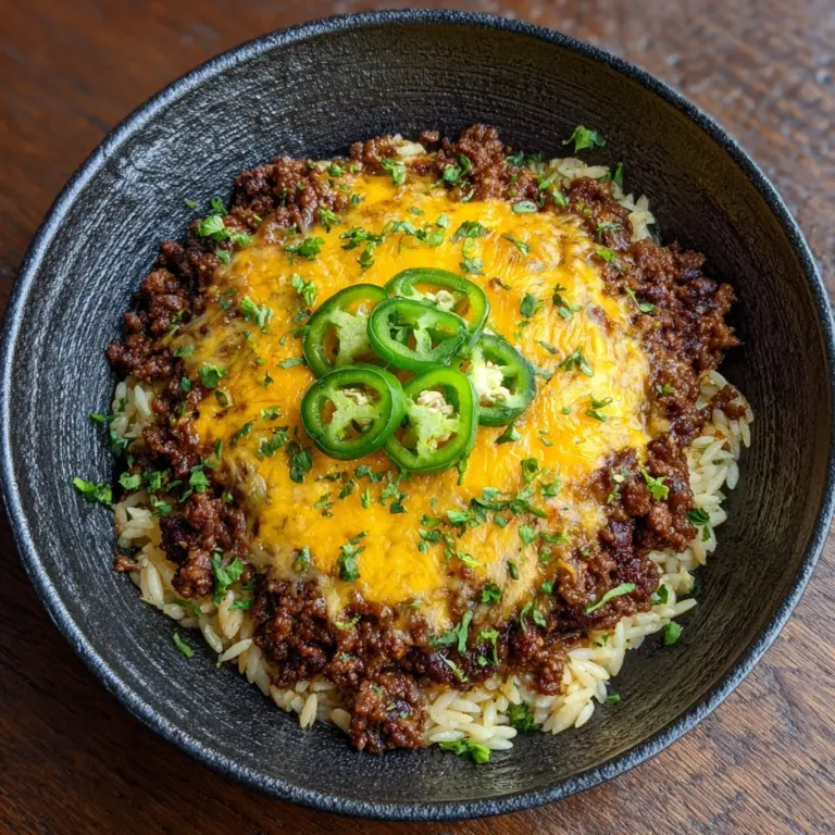 One-Pot Cheeseburger Orzo Skillet Recipe